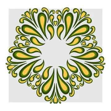 Abstract mandalas, Mexican-style patterns. Multilayered ornament Stock Illustration