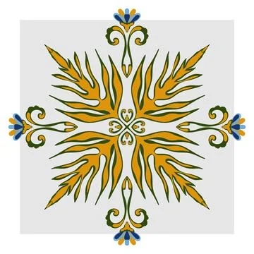 Abstract mandalas, Mexican-style patterns. Multilayered ornament Stock Illustration