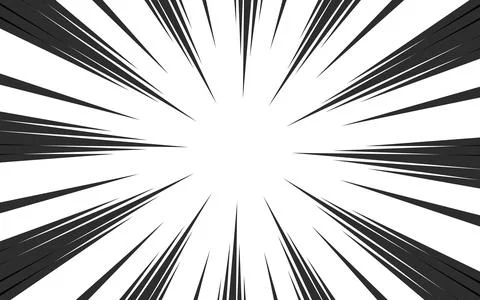 Abstract manga comic zoom background. Black and white vector illustration. Stock Illustration