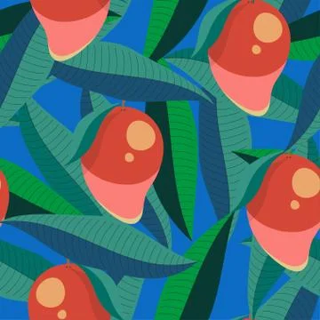 Abstract mango pattern Illustrazione stock