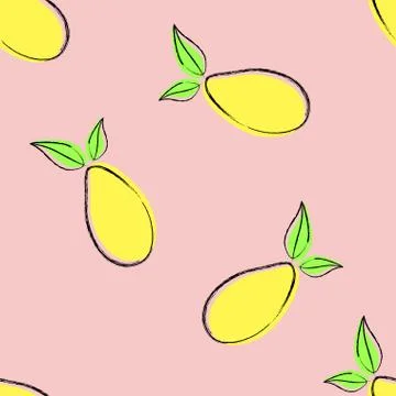 Abstract mango pattern Stock Illustration