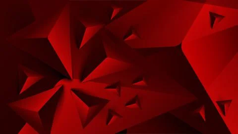Abstract many 3D gradient red triangle overlap for background Illustrazione stock