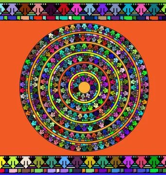 Abstract many colored circle Stock Illustration