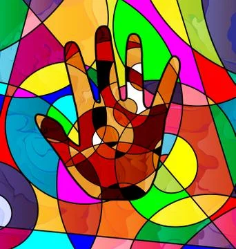 Abstract many colored image Stock Illustration