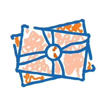 Abstract map and travel destination planning icon Stock Illustration