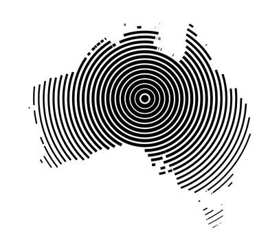 Abstract map of Australia Illustrazione stock