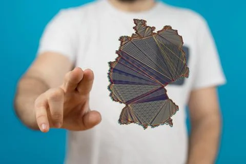 Abstract map on the background of a man 库存照片