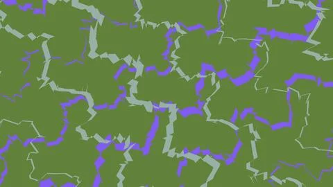 Abstract map with blue rivers on green terrain Stock Illustration