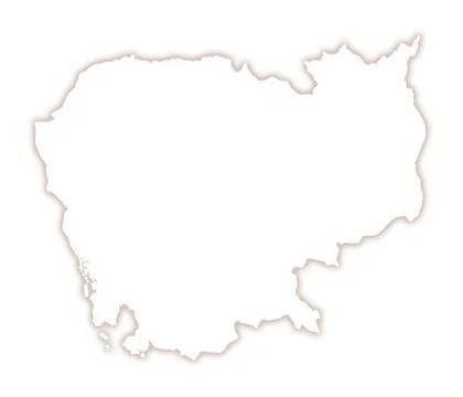 Abstract map of Cambodia Stock Illustration