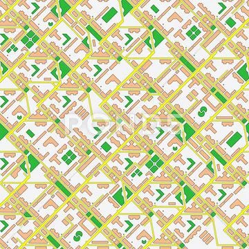 Abstract map of city - seamless background Stock Illustration