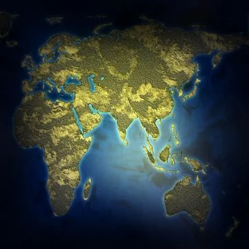 Abstract map of the earth Illustrazione stock