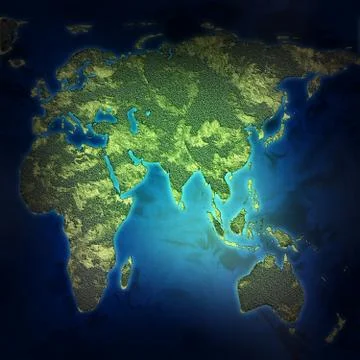 Abstract map of the earth Stock Illustration