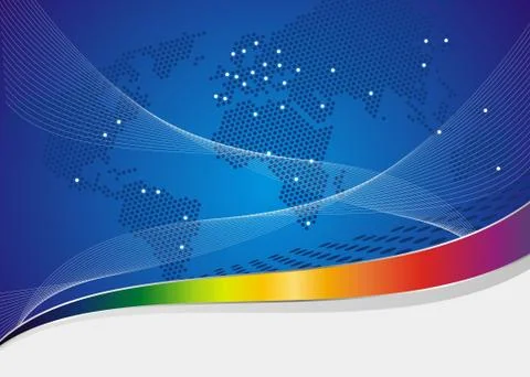 Abstract map frame Stock Illustration