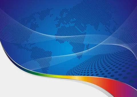 Abstract map frame Stock Illustration