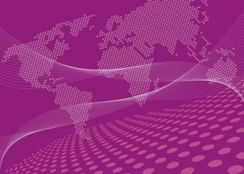 Abstract map frame Stock Illustration