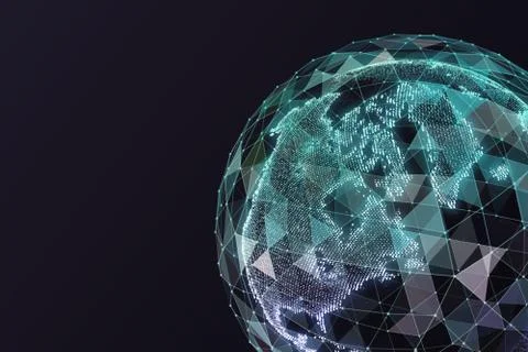 Abstract map of the global network 스톡 일러스트