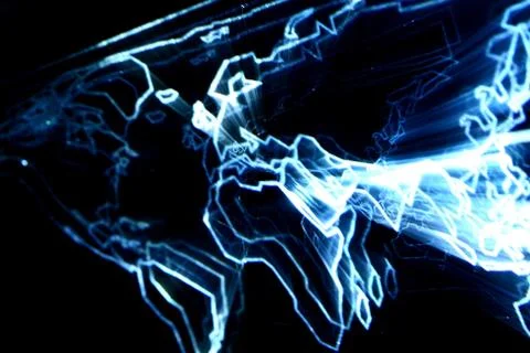 Abstract map glow Stock Illustration