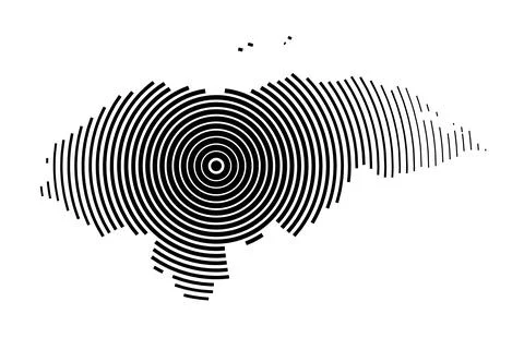 Abstract map of Honduras Illustrazione stock