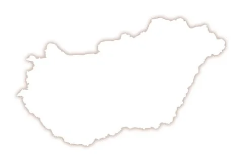 Abstract map of Hungary Stock Illustration