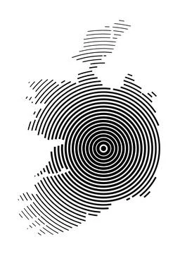 Abstract map of Ireland Illustrazione stock