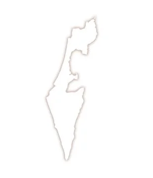 Abstract map of Israel Stock Illustration