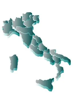 Abstract map of italy Stock Illustration