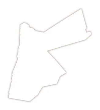 Abstract map of Jordan Stock Illustration