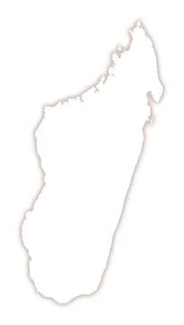 Abstract map of Madagascar Stock Illustration