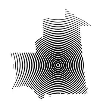 Abstract map of Mauritania Stock Illustration