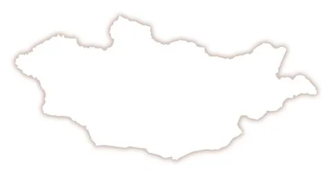 Abstract map of Mongolia Stock Illustration