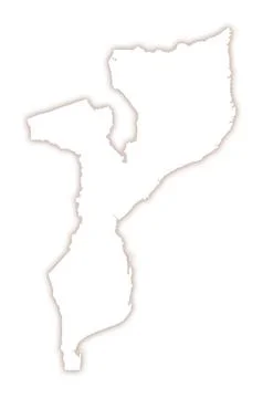 Abstract map of Mozambique Stock Illustration
