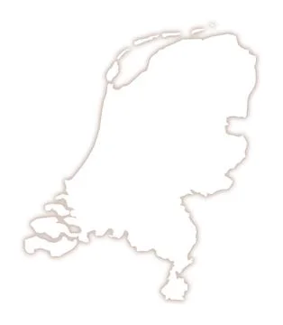 Abstract map of Netherlands Stock Illustration