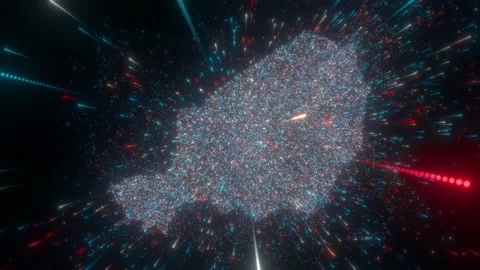 Abstract map of Niger Stock Footage 197376145