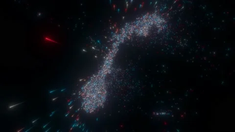 Abstract map of Norway Stock Footage 197376120