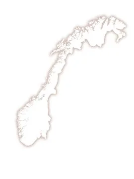 Abstract map of Norway Stock Illustration