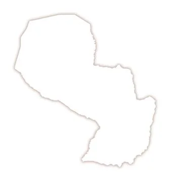 Abstract map of Paraguay Ilustração Stock