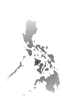 Abstract map of the Philippines Stock Illustration
