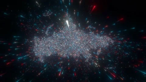 Abstract map of Russia Video stock 197172491