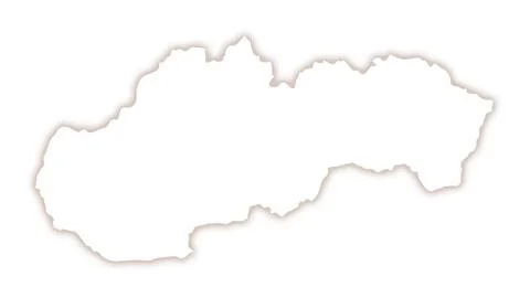 Abstract map of Slovakia Stock Illustration