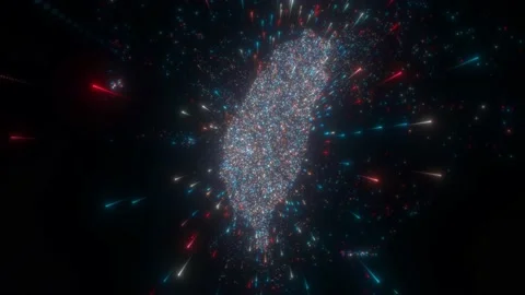Abstract map of Taiwan Stock Footage 197132902