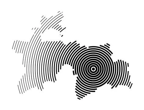 Abstract map of Tajikistan Illustrazione stock