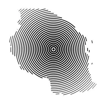 Abstract map of the Tanzania Illustrazione stock
