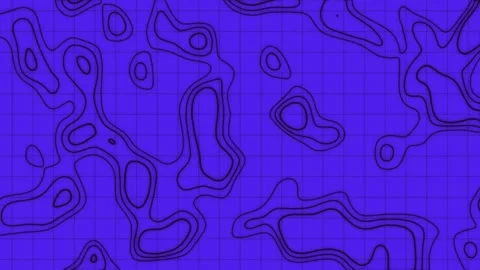Abstract map topographic background, Moving Waves On blue Background Stock-Footage 300465325