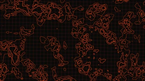 Abstract map topographic background, Moving Waves On Black Background Video stock 300484177