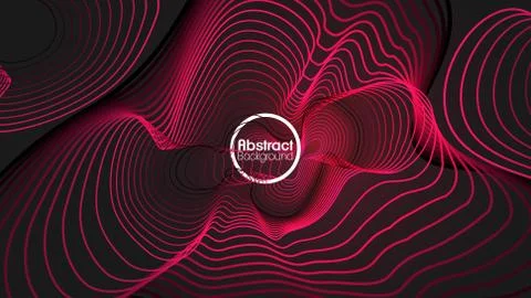 Abstract Map of Topographic Lines Background - Vector Illustration. Stock Illustration