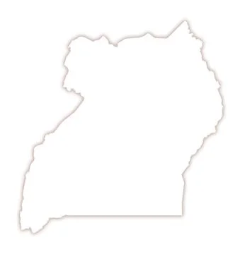 Abstract map of Uganda Stock Illustration