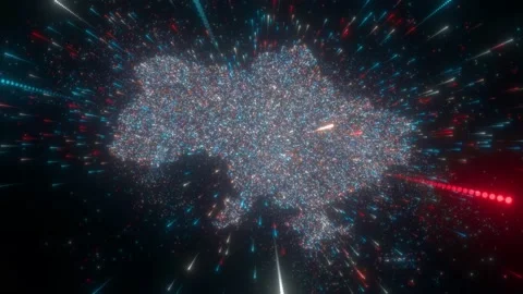 Abstract map of Ukraine Stock Footage 197100260