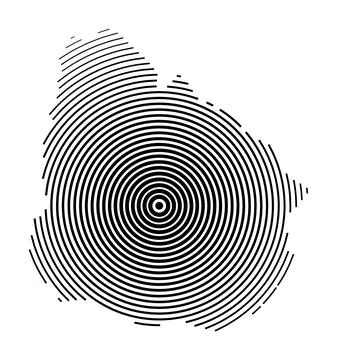 Abstract map of Uruguay 스톡 일러스트
