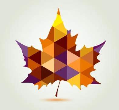 Abstract maple leaf Stock Illustration