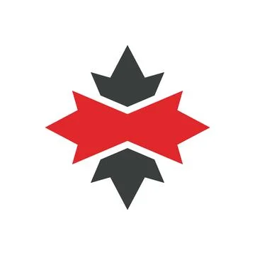 Abstract Maple Leaf Star Shape Icon Vector Logo Template Stock Illustration